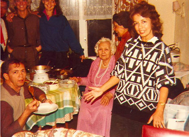 80 jaar met karel, marjo, linda, ik tante fried en atje